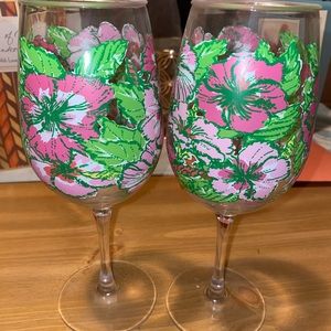 Plastic stemmed wine glasses